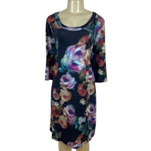 Karen Kane Floral Print 3/4 Sleeve Scoop Neck Dress Size 1X
